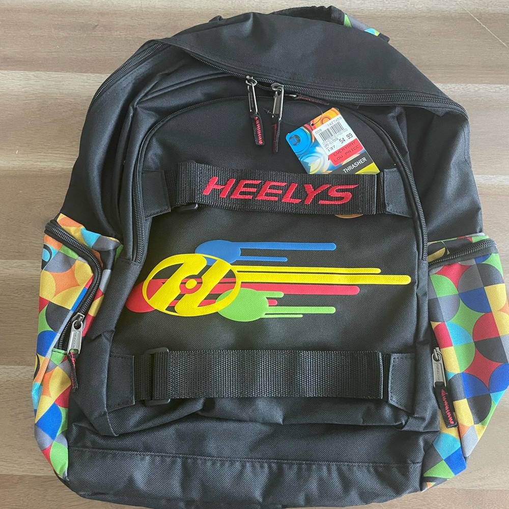New-Heelys Thrasher, Multicolor Geo Backpack